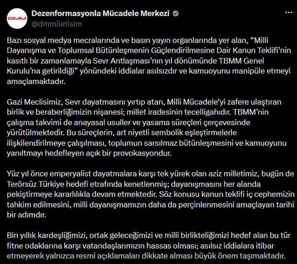 DMM’den Asılsız İddialara Yanıt
